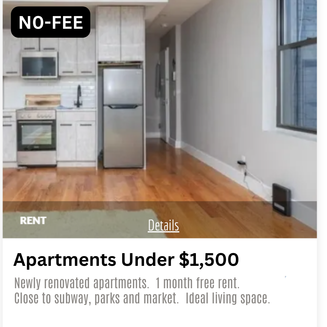 apartments under $1,500